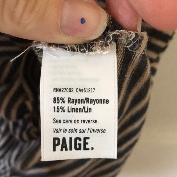 Paige Hadley striped v-neck soft t-shirt - Picture 8 of 10